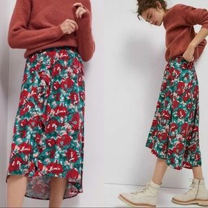 Anthropologie/Porridge High-Low Floral Skirt